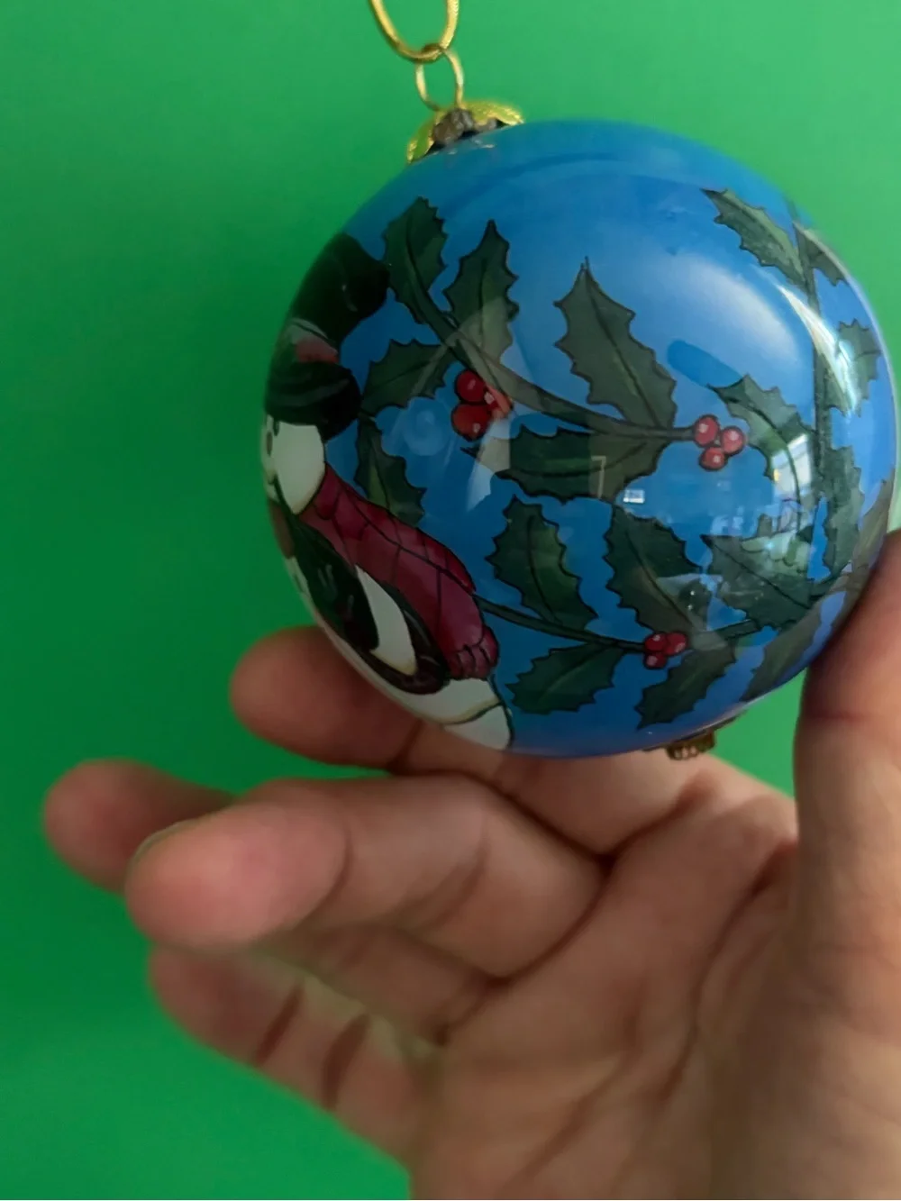 Pier 1 Li Bien Hand-Painted Holiday Ornament Set 4